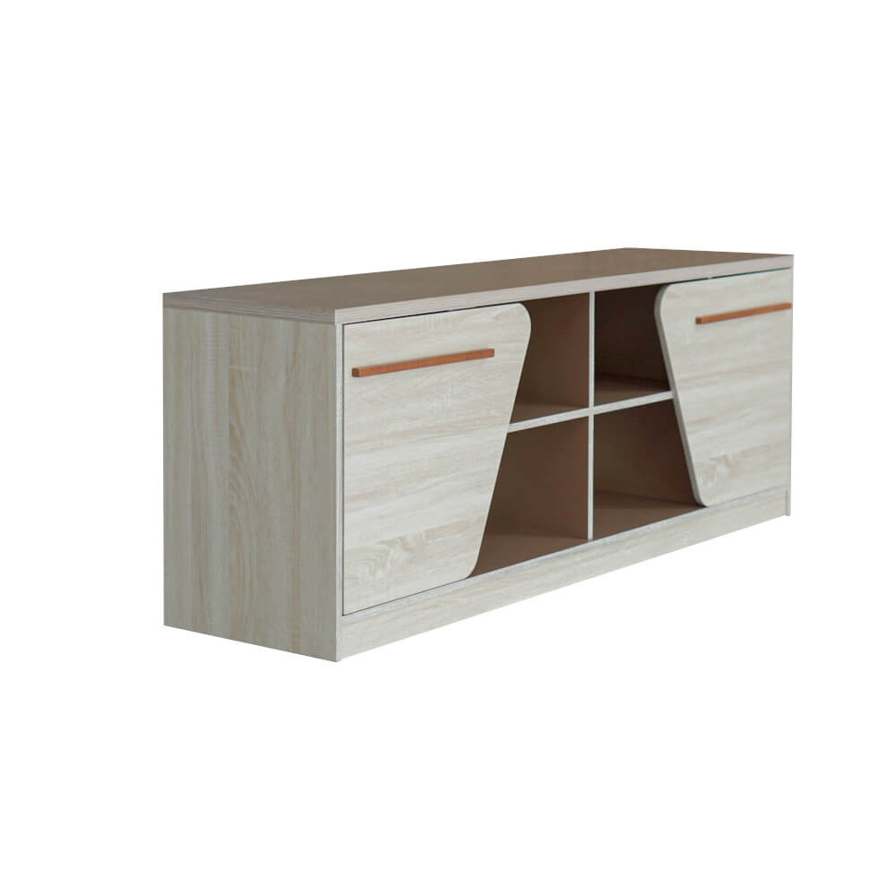ชั้นวางทีวี PROSPACE FURNITURE มิกิ สีไวท์บีช/น้ำตาล